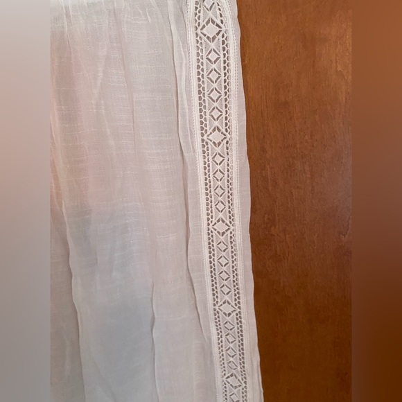 Flowy boho white gauzy pants - Picture 3 of 6